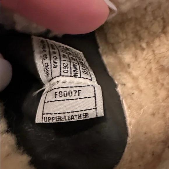 UGG Black Suede with Sheepskin Tall Wedge Boots - Picture 5 of 6